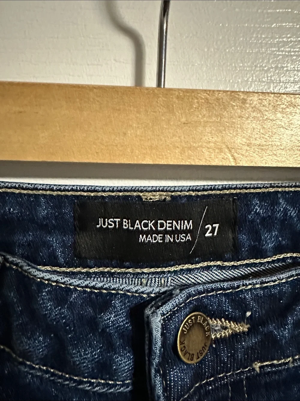 Just Black Dark Blue Flare Jeans - Picture 2 of 8